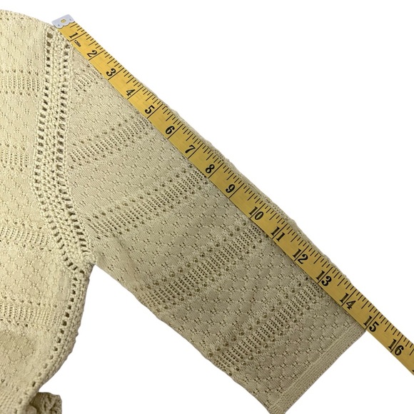 Sea New York The Riverlane Syble Pointelle Short Sleeve
Sweater Yellow Large NWT - Picture 11 of 16